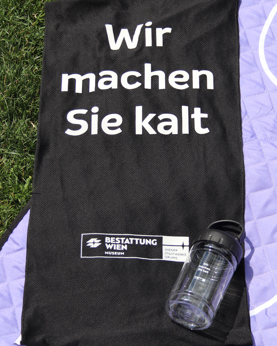 Kühltuch "Wir machen Sie kalt"